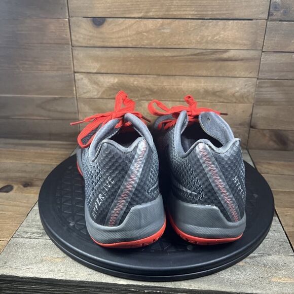 Nike Hyperlive Mens Size 8.5 Red Black Athletic Basketball Lace Up Sneakers - Picture 4 of 10